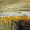 Golden veil over the Mountain, encaustic on panel, 20 x 20 cm, Isabelle Gaborit 2026 Isabelle Gaborit 2027